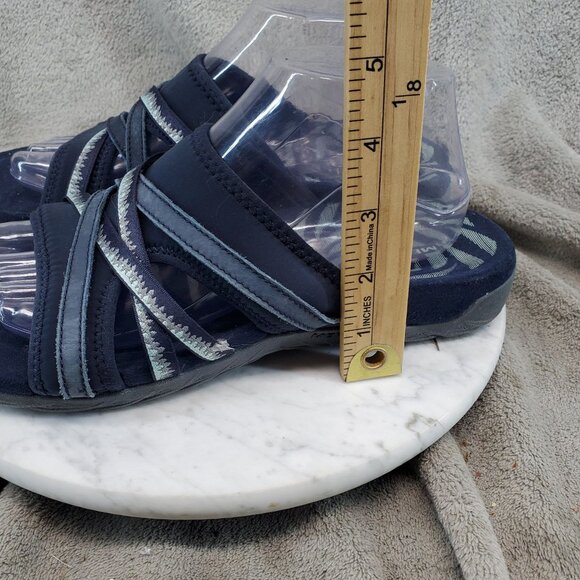 Merrell Shoes Womens Size 10 Navy Blue Textile Terran 3 Cush Slide Sandals - Picture 4 of 10